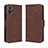 Coque Portefeuille Livre Cuir Etui Clapet BY3 pour Motorola Moto E22 Marron Petit