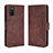 Coque Portefeuille Livre Cuir Etui Clapet BY3 pour Samsung Galaxy A02s Marron Petit