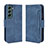 Coque Portefeuille Livre Cuir Etui Clapet BY3 pour Samsung Galaxy S22 5G Bleu