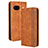 Coque Portefeuille Livre Cuir Etui Clapet BY4 pour Google Pixel 8a 5G Marron