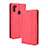 Coque Portefeuille Livre Cuir Etui Clapet BY4 pour Samsung Galaxy M21 (2021) Rouge