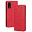 Coque Portefeuille Livre Cuir Etui Clapet BY4 pour Wiko Power U20 Rouge Petit