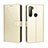 Coque Portefeuille Livre Cuir Etui Clapet BY5 pour HTC U20 5G Or Petit