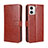 Coque Portefeuille Livre Cuir Etui Clapet BY5 pour Motorola Moto G53y 5G Marron