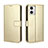 Coque Portefeuille Livre Cuir Etui Clapet BY5 pour Motorola Moto G53y 5G Or