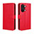 Coque Portefeuille Livre Cuir Etui Clapet BY5 pour OnePlus Ace 2V 5G Rouge
