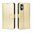 Coque Portefeuille Livre Cuir Etui Clapet BY5 pour OnePlus Nord N20 5G Or
