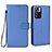 Coque Portefeuille Livre Cuir Etui Clapet BY6 pour Xiaomi Poco X4 NFC Bleu