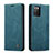 Coque Portefeuille Livre Cuir Etui Clapet C01S pour Samsung Galaxy A02s Bleu