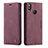 Coque Portefeuille Livre Cuir Etui Clapet C01S pour Samsung Galaxy M20 Vin Rouge
