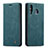 Coque Portefeuille Livre Cuir Etui Clapet C01S pour Samsung Galaxy M30 Bleu