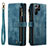 Coque Portefeuille Livre Cuir Etui Clapet C01S pour Samsung Galaxy S21 Ultra 5G Bleu