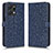 Coque Portefeuille Livre Cuir Etui Clapet C01X pour Huawei Honor X7a Bleu