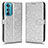 Coque Portefeuille Livre Cuir Etui Clapet C01X pour Motorola Moto Edge 30 5G Argent