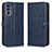 Coque Portefeuille Livre Cuir Etui Clapet C01X pour Motorola Moto G62 5G Bleu