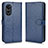 Coque Portefeuille Livre Cuir Etui Clapet C01X pour Oppo A58 5G Bleu