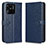 Coque Portefeuille Livre Cuir Etui Clapet C01X pour Xiaomi Redmi 10 India Bleu
