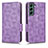 Coque Portefeuille Livre Cuir Etui Clapet C02X pour Samsung Galaxy S25 5G Violet