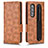 Coque Portefeuille Livre Cuir Etui Clapet C02X pour Samsung Galaxy Z Fold4 5G Marron