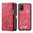 Coque Portefeuille Livre Cuir Etui Clapet C03S pour Samsung Galaxy A71 5G Rouge
