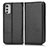 Coque Portefeuille Livre Cuir Etui Clapet C03X pour Motorola Moto E32 Noir