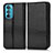 Coque Portefeuille Livre Cuir Etui Clapet C03X pour Motorola Moto Edge 30 5G Noir