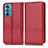 Coque Portefeuille Livre Cuir Etui Clapet C03X pour Motorola Moto Edge 30 5G Rouge