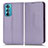Coque Portefeuille Livre Cuir Etui Clapet C03X pour Motorola Moto Edge 30 5G Violet