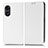 Coque Portefeuille Livre Cuir Etui Clapet C03X pour Oppo A1x 5G Blanc