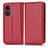 Coque Portefeuille Livre Cuir Etui Clapet C03X pour Oppo A58 5G Rouge