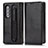 Coque Portefeuille Livre Cuir Etui Clapet C03X pour Samsung Galaxy Z Fold3 5G Noir