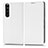 Coque Portefeuille Livre Cuir Etui Clapet C03X pour Sony Xperia 1 III Blanc