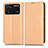 Coque Portefeuille Livre Cuir Etui Clapet C03X pour Xiaomi Poco M4 Pro 4G Or