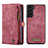 Coque Portefeuille Livre Cuir Etui Clapet C04S pour Samsung Galaxy S23 5G Rouge