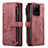 Coque Portefeuille Livre Cuir Etui Clapet C07S pour Samsung Galaxy S20 Ultra 5G Rouge