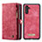 Coque Portefeuille Livre Cuir Etui Clapet C08S pour Samsung Galaxy A13 5G Rouge