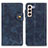Coque Portefeuille Livre Cuir Etui Clapet D01Y pour Samsung Galaxy S21 5G Bleu