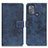 Coque Portefeuille Livre Cuir Etui Clapet D05Y pour Motorola Moto G50 Bleu