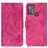 Coque Portefeuille Livre Cuir Etui Clapet D05Y pour Motorola Moto G50 Rose Rouge