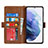Coque Portefeuille Livre Cuir Etui Clapet D09T pour Samsung Galaxy S21 5G Petit
