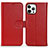 Coque Portefeuille Livre Cuir Etui Clapet DL1 pour Apple iPhone 13 Pro Max Rose Rouge