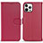 Coque Portefeuille Livre Cuir Etui Clapet DL1 pour Apple iPhone 13 Pro Max Rose Rouge