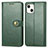 Coque Portefeuille Livre Cuir Etui Clapet F01 pour Apple iPhone 13 Mini Vert