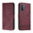 Coque Portefeuille Livre Cuir Etui Clapet H01X pour Oppo A95 4G Rouge