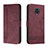 Coque Portefeuille Livre Cuir Etui Clapet H01X pour Xiaomi Redmi Note 9S Rouge Petit