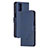 Coque Portefeuille Livre Cuir Etui Clapet H02X pour Xiaomi Poco M3 Bleu