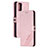 Coque Portefeuille Livre Cuir Etui Clapet H02X pour Xiaomi Poco M3 Or Rose