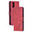 Coque Portefeuille Livre Cuir Etui Clapet H02X pour Xiaomi Poco M3 Rouge