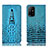 Coque Portefeuille Livre Cuir Etui Clapet H03P pour Oppo A95 5G Bleu Ciel