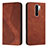 Coque Portefeuille Livre Cuir Etui Clapet H03X pour Xiaomi Redmi 9 Prime India Marron Petit